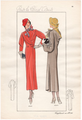 chic parisien fashion illustration 1934